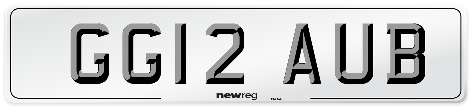 GG12 AUB Number Plate from New Reg